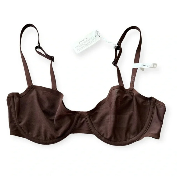 Aerie SMOOTHEZ 32C Balconette Mesh Unlined Bra Underwire Canyon Sun - Picture 2 of 4